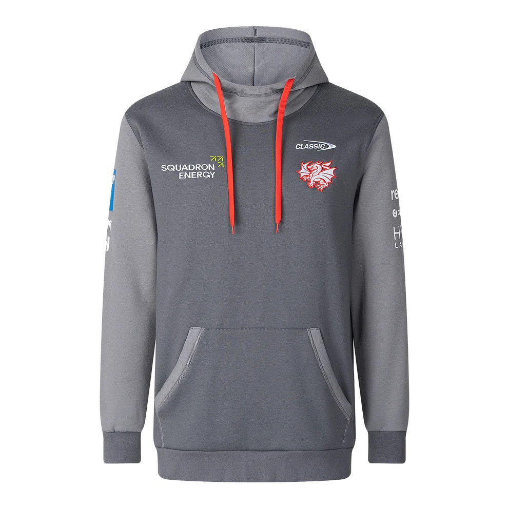St George Illawarra Dragons Pullover Hoodie Grey/Red Adult
