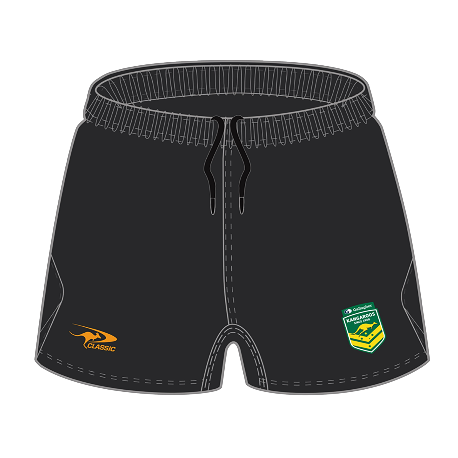 Australian Kangaroos Rugby League Gym Shorts Farrell Sports