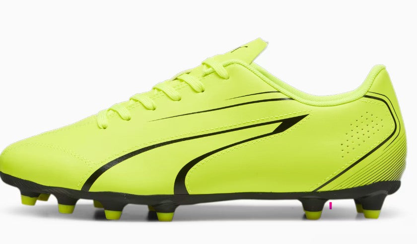 PUMA King Match FG/AG Junior Football Boot Electric Lime Black