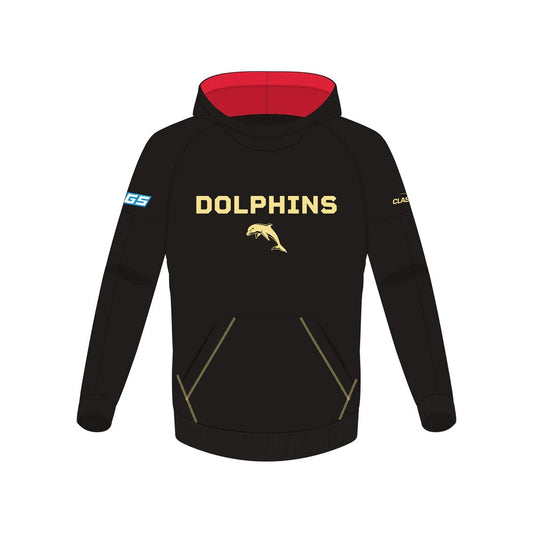 Dolphins Rugby League FC  Pullover Hoodie Black/Gold   Adult