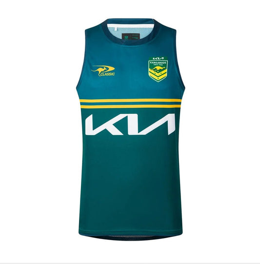 Australian Kangaroos Training  RLWC 2026 Vest Adults Green