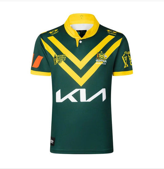 Australian Kangaroos 2026 Kids RLWC Home Jersey