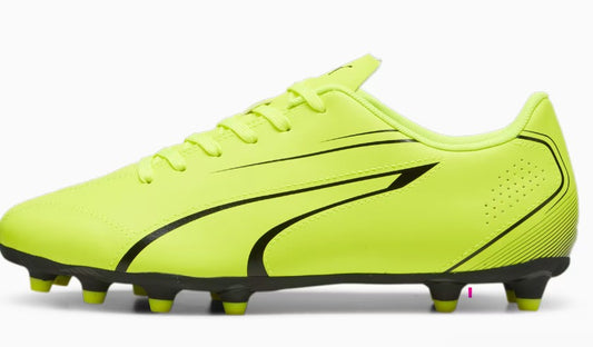 PUMA King Match  FG/AG Junior Football Boot Electric Lime Black