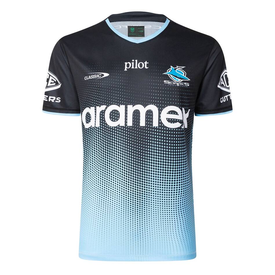Cronulla Sutherland  Sharks Training  T shirt   Adult