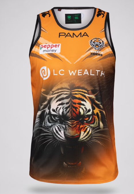 Wests Tigers Training Singlet  Adults