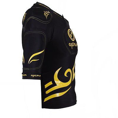 Optimum Five Pad Tribal Long Rugby Body Armour Black
